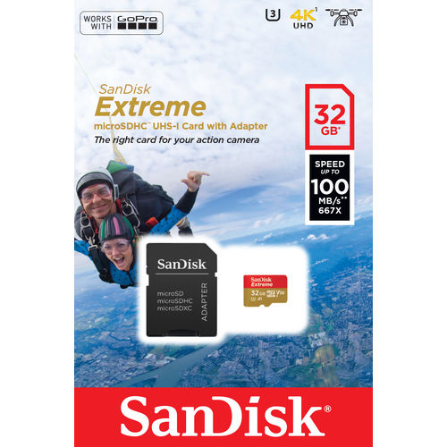 Microsd Sandisk 32gb Clase10 Uhs-I Adaptador Sd | Quonty.com | SDSQXAF-032G-GN6AA