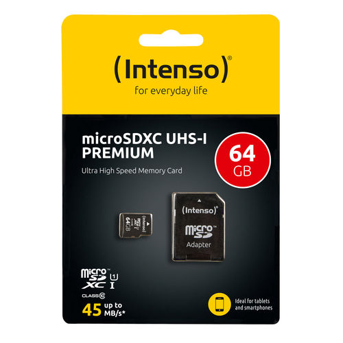 Microsd Intenso 3423490 Uhs-I Premium 64gb C/Adap | Quonty.com | 3423490