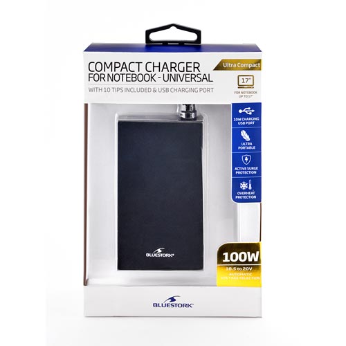 Cargador Automatico Bluestork 100w Slim | Quonty.com | NB-PW-100-XS-A-10
