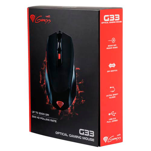 Raton Genesis G33 Gaming Optico 2000dpi Usb | Quonty.com | NMG-0277
