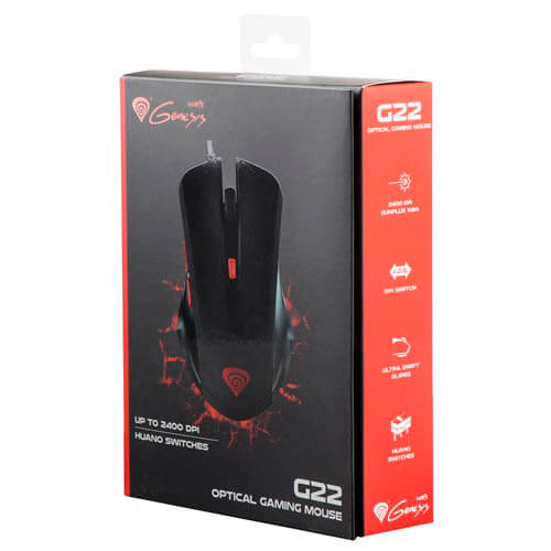 Raton Genesis G22 Gaming Optico 800-2400dpi Usb | Quonty.com | NMG-0663