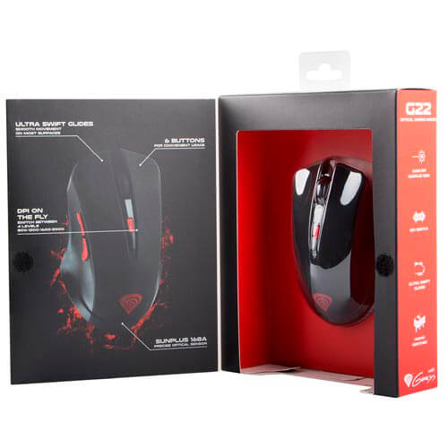 Raton Genesis G22 Gaming Optico 800-2400dpi Usb | Quonty.com | NMG-0663