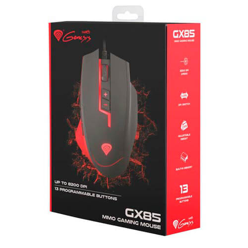 Raton Genesis Gx85 Gaming Laser 8200dpi Usb | Quonty.com | NMG-0711