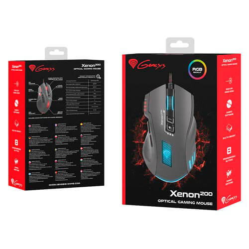Raton Genesis Xenon 200 Gaming Optico 3000dpi Usb Rgb | Quonty.com | NMG-0880