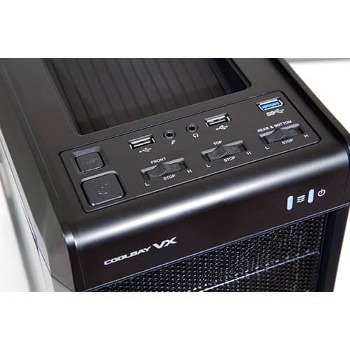 Caja Semitorre/Atx Nox Coolbay Vx Usb3.0 Negra Leds | Quonty.com | NXCBAYVX