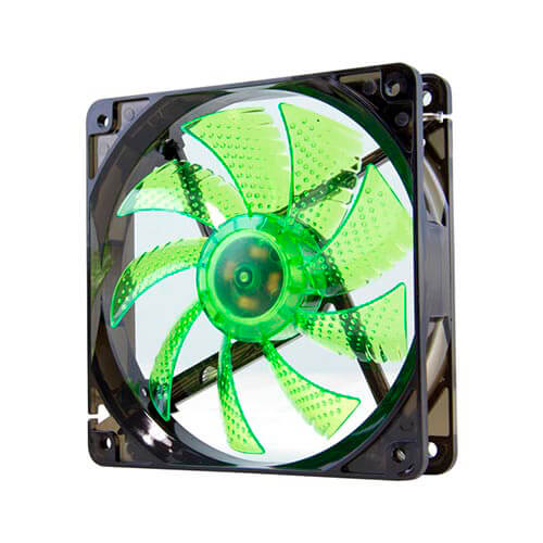 Ventilador Nox Cool Fan 12cm 1.200rpm Leds-Verdes | Quonty.com | NXCFAN120LG