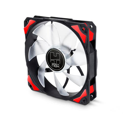 Ventilador Nox Hfan 12cm 1.600rpm Leds-Rojos | Quonty.com | NXHUMMERF120LR