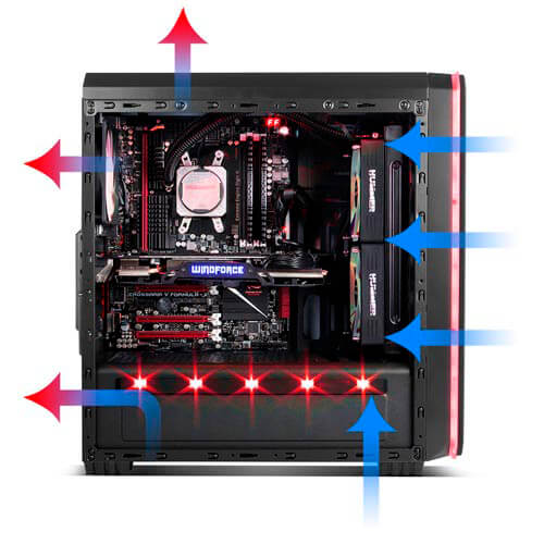 Caja Semitorre/Atx Nox Hummer Mc Usb3.0 Negra Leds | Quonty.com | NXHUMMERMCB
