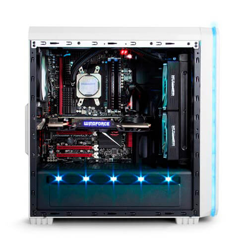 Caja Semitorre/Atx Nox Hummer Mc Usb3.0 Blanca Leds | Quonty.com | NXHUMMERMCW