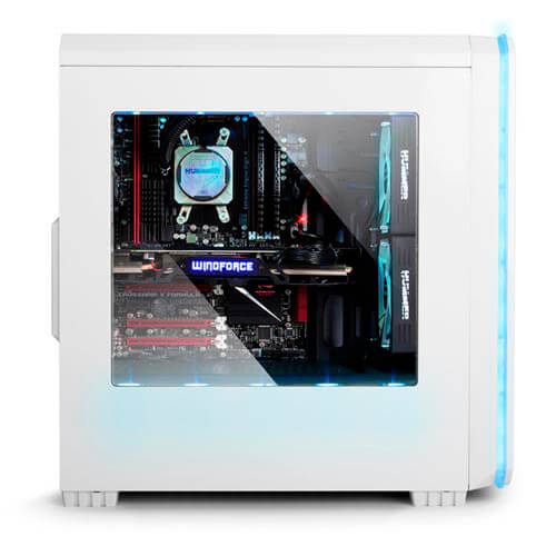 Caja Semitorre/Atx Nox Hummer Mc Usb3.0 Blanca Leds | Quonty.com | NXHUMMERMCW
