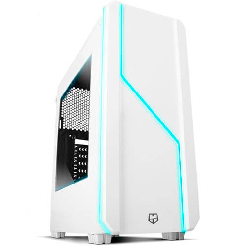 Caja Semitorre/Atx Nox Hummer Mc Usb3.0 Blanca Leds | Quonty.com | NXHUMMERMCW