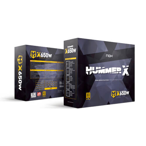 Fuente Alimentacion 650w Nox Hummer X 80+Gold Modular Atx | Quonty.com | NXHUMMERX650WGD
