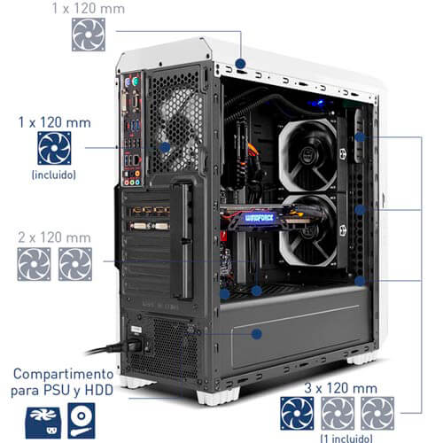 Caja Semitorre/Atx Nox Hummer Zs Zero Ed. Usb3.0 | Quonty.com | NXHUMMERZSZ