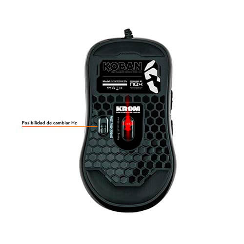Raton Nox Koban Krom Gaming Optico 400-4000dpi Usb Led | Quonty.com | NXKROMKBN