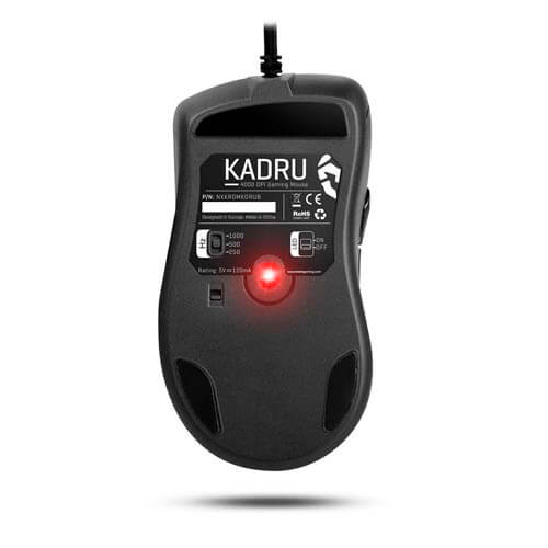 Raton Nox Krom Kadru Gaming Optico 4000dpi Usb Blanco | Quonty.com | NXKROMKDRUW