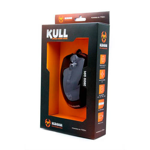 Raton Nox Kull Krom Gaming Optico 800-2800dpi Usb | Quonty.com | NXKROMKULL