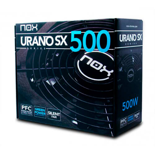 Fuente Nox Urano Sx 500w Pfc-Pasivo 85+ 12cm Atx | Quonty.com | NXURSX500