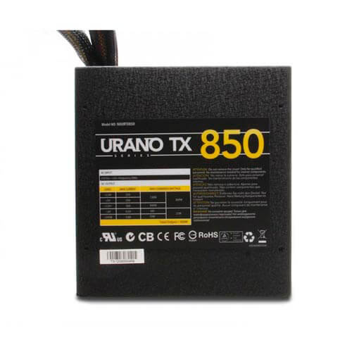 Fuente Nox Urano Tx 850w Pfc-Pasivo 14cm Atx | Quonty.com | NXURTX850