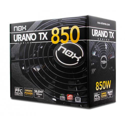 Fuente Nox Urano Tx 850w Pfc-Pasivo 14cm Atx | Quonty.com | NXURTX850