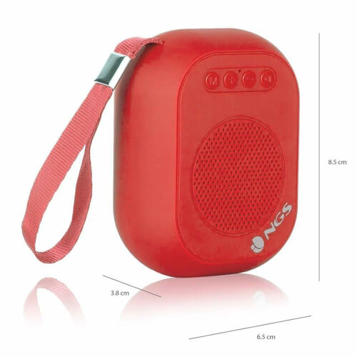 Altavoz Bluetooth Ngs Roller Dice Red - 3w - Microsd | Quonty.com | ROLLERDICERED