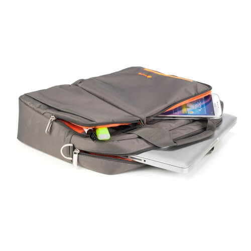 Maletin Ngs Verona 15,6'' Gris Y Naranja | Quonty.com | VERONA