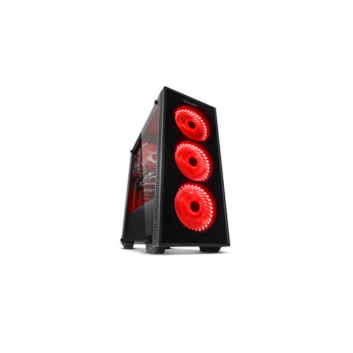 Caja Semitorre/Atx Nox Hummer Tg Rgb S/Fuente Usb3.0 Negra | Quonty.com | NXHUMMERTGRGB