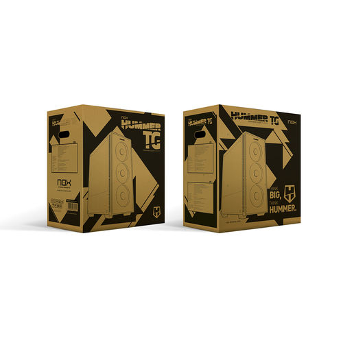 Caja Semitorre/Atx Nox Hummer Tg Rgb S/Fuente Usb3.0 Negra | Quonty.com | NXHUMMERTGRGB