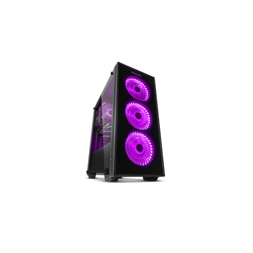 Caja Semitorre/Atx Nox Hummer Tg Rgb S/Fuente Usb3.0 Negra | Quonty.com | NXHUMMERTGRGB