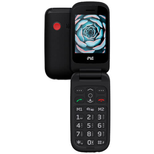 Telefono Movil Ora Phone Vera 2,4&Quot; Flip Boton Sos Black | Quonty.com | OPF2401-B