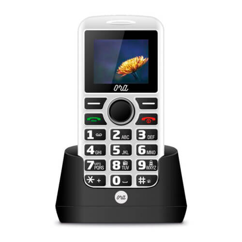 Telefono Movil Ora Phone Mira 1,77&Quot; Senior Boton Sos White | Quonty.com | OPS1701-W
