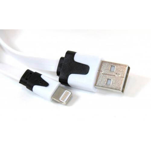Cable Usb Omega Usb2.0 A/M - Ligthning 1,0m Blanco | Quonty.com | OUIPLW