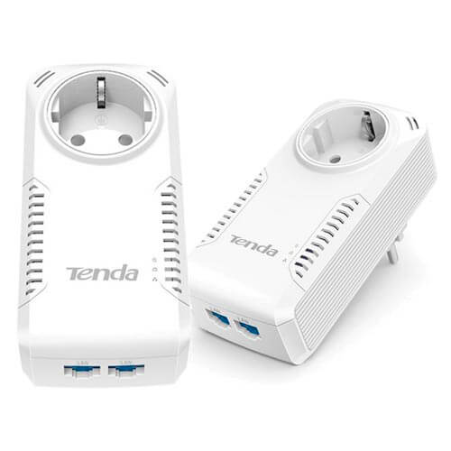 Kit 2 Adaptadores Homeplug Tenda P1002p Kit 2rj45/1000mbps | Quonty.com | P1002P KIT