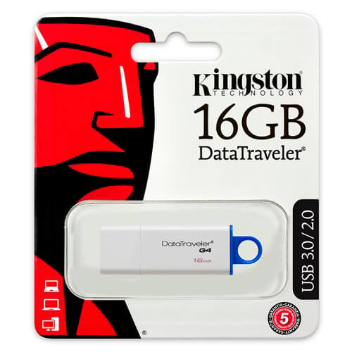 Pendrive Kingston 16gb Usb3.0 Dt G4 Blanco | Quonty.com | DTIG4/16GB