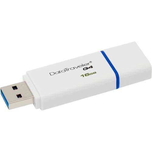 Pendrive Kingston 16gb Usb3.0 Dt G4 Blanco | Quonty.com | DTIG4/16GB