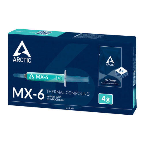Pasta Termica Arctic Mx-6 4gr + 6 Mx Cleaner | Quonty.com | ACTCP00084A