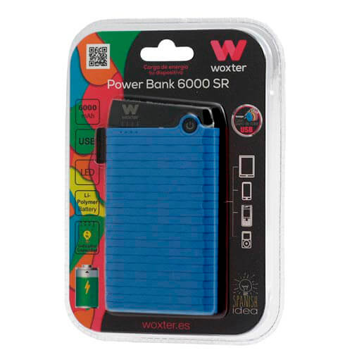 Powerbank/Bateria Externa Woxter 6000 Sr Azul | Quonty.com | PE26-126