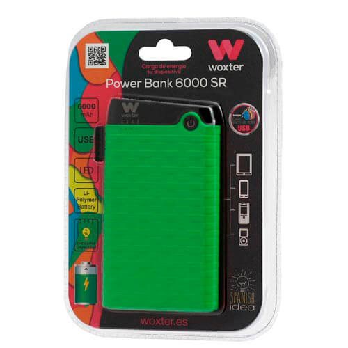 Powerbank/Bateria Externa Woxter 6000 Sr Verde | Quonty.com | PE26-127