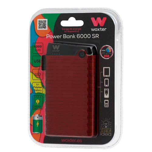 Powerbank/Bateria Externa Woxter 6000 Sr Rojo | Quonty.com | PE26-129