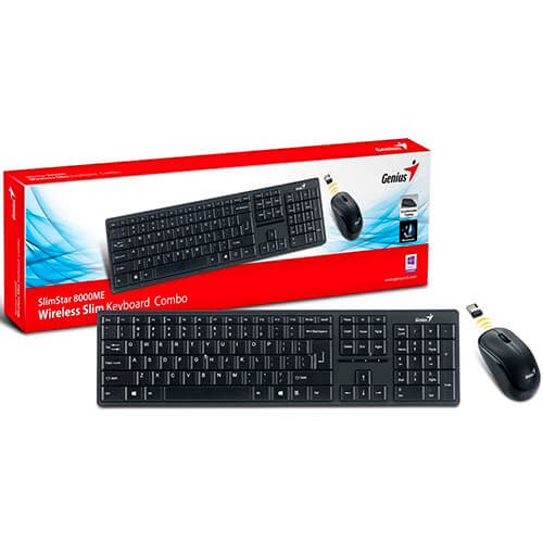 Combo Teclado/Raton Genius Slimstar 8000me Inalambrico | Quonty.com | PE30164000