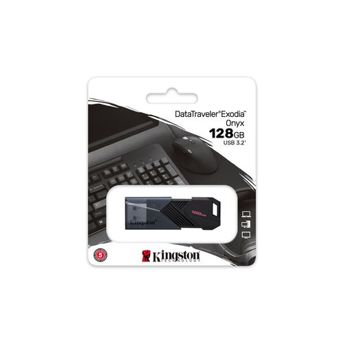 Pendrive Kingston 128gb Usb3.2 Dt Exodia Onyx Gen1 Negro | Quonty.com | DTXON/128GB