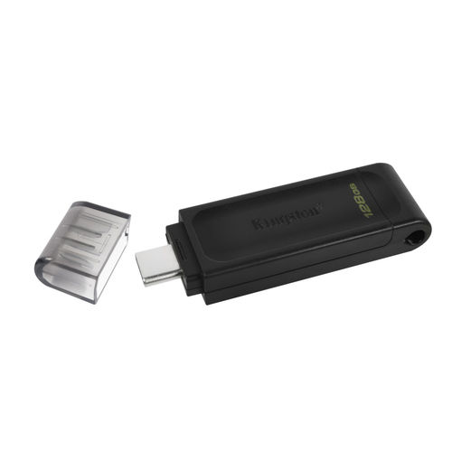 Pendrive Kingston 128gb Usb-C 3.2 Dt70 Negro | Quonty.com | DT70/128GB