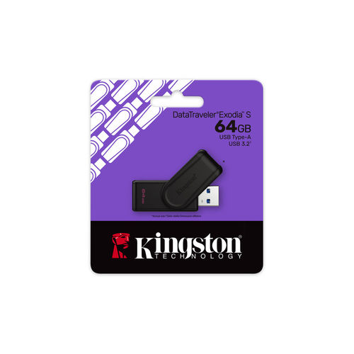 Pendrive Kingston 64gb Usb3.2 Exodia S Negro | Quonty.com | DTXS/64GB