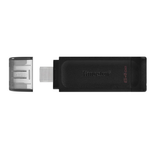 Pendrive Kingston 64gb Usb-C 3.2 Dt70 Negro | Quonty.com | DT70/64GB