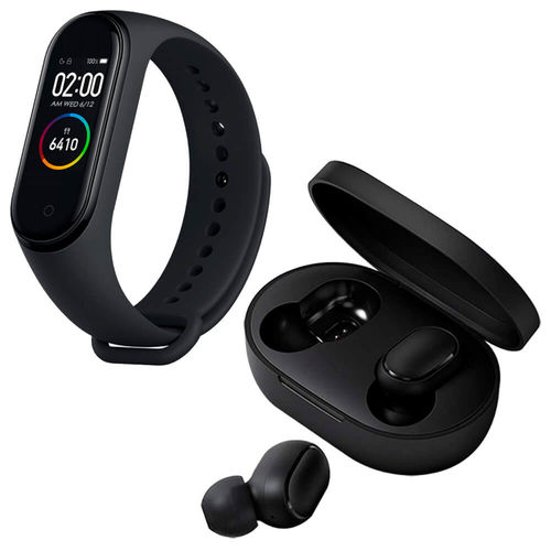 Pack Xiaomi Mi Band 4 + Xiaomi Mi Airdots Bt Black | Quonty.com | PK-MB4+MIADBK