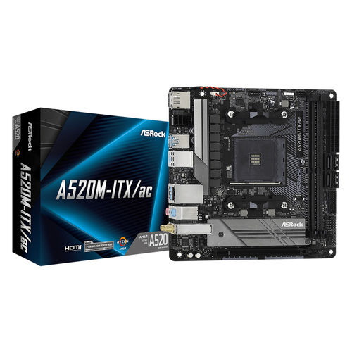 Placa Asrock A520m-Itx/Ac Amd Am4 2ddr4 Hdmi Pcie3.0 4sata3 Usb3.2 Mini-Itx | Quonty.com | 90-MXBDG0-A0UAYZ