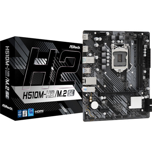 Placa Asrock H510m-H2/M.2 Se Intl1200 2ddr4 2hdmi Pcie4.0 4sata3 Usb3.2 Matx | Quonty.com | 90-MXBMQ0-A0UAYZ