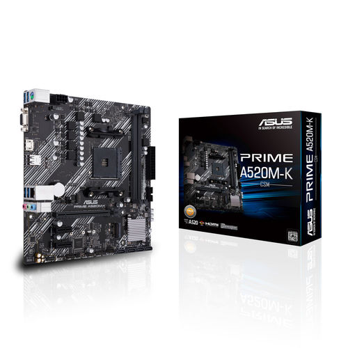 Placa Asus Prime A520m-K Amd Am4 2ddr4 Hdmi Pcie3.0 4sata3 Usb3.2 Matx | Quonty.com | 90MB1500-M0EAY0