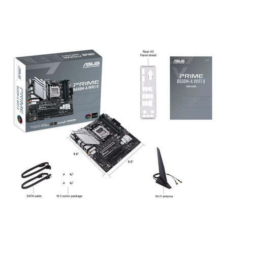 Placa Asus Prime B650m-A Wifi Ii Amd Am5 Hdmi/Vga/Displayport 3pcie4.0 4sata3 Usb3.2 Matx | Quonty.com | 90MB1EG0-M0EAY0