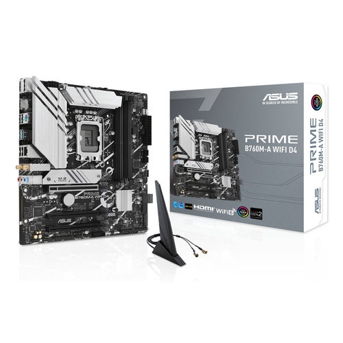 Placa Asus Prime B760m-A Wifi D4 Intel1700 4ddr4 Hdmi Pcie4.0 M.2 Usb3.2 Matx | Quonty.com | 90MB1CX0-M1EAY0