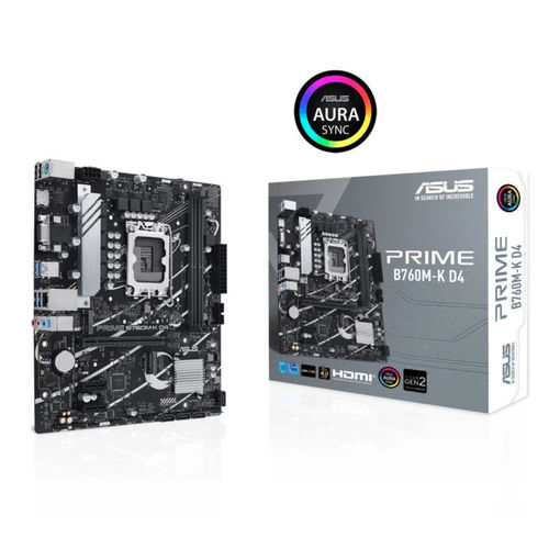 Placa Asus Prime B760m-K D4 Intel1700 2ddr4 Hdmi Pcie4.0 4sata3 Usb3.2 Matx | Quonty.com | 90MB1DS0-M1EAY0